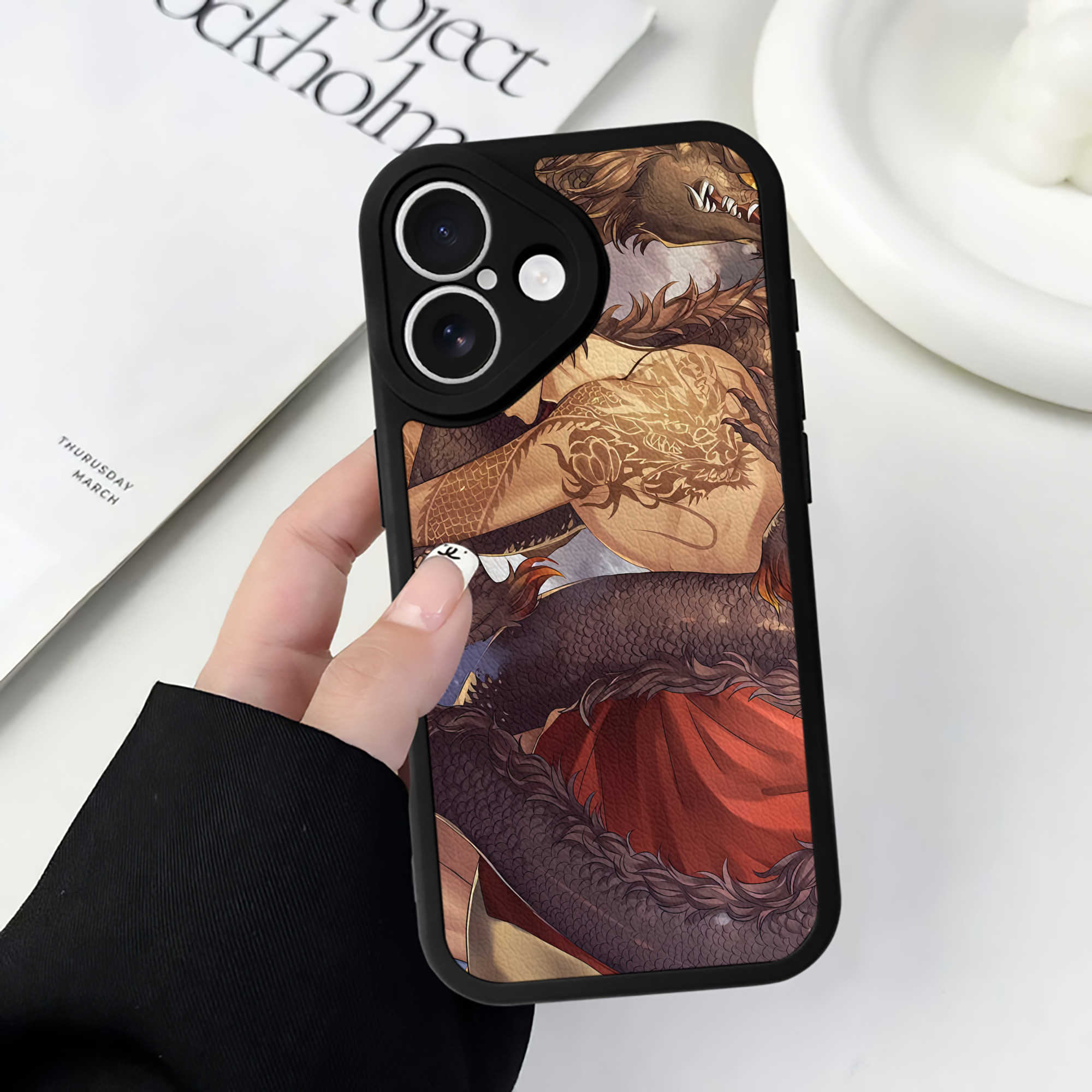 （画像用） 刀剣乱舞 Touken Ranbu 【iPhone 16シリーズ対応】シリコンスマホケース（レザー調） 材質：シリコン
